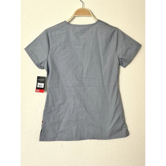 NWT Dickies Women’s XS Gray Scrub Top – EDS Signature V-Neck – Medical Uniform - Picture 2 of 12
